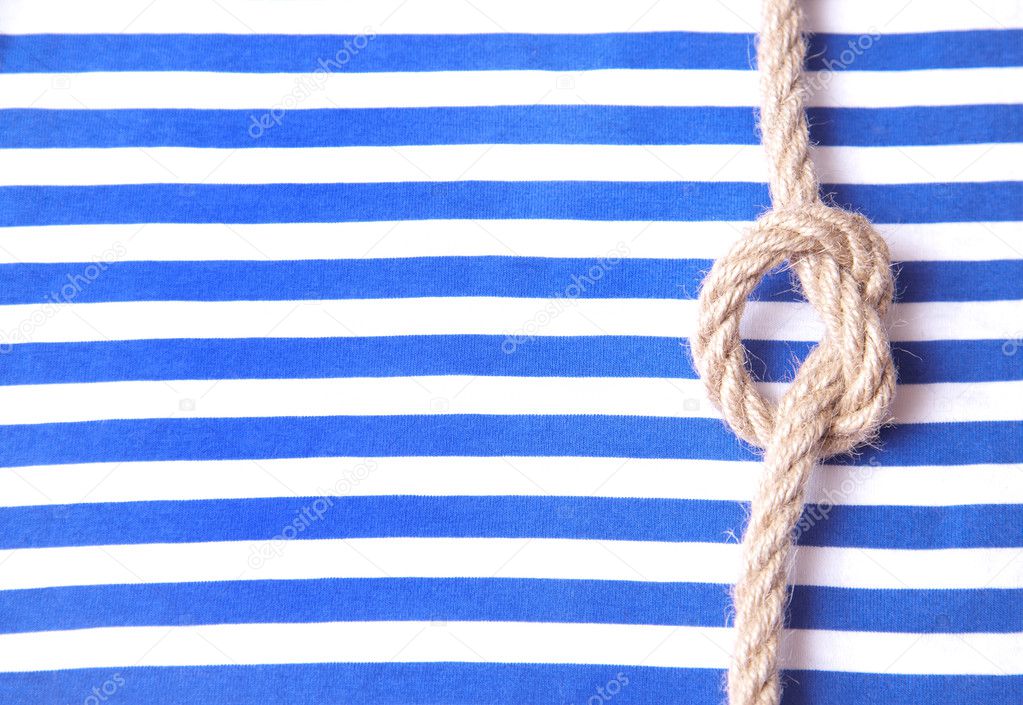 Striped cloth and a rope