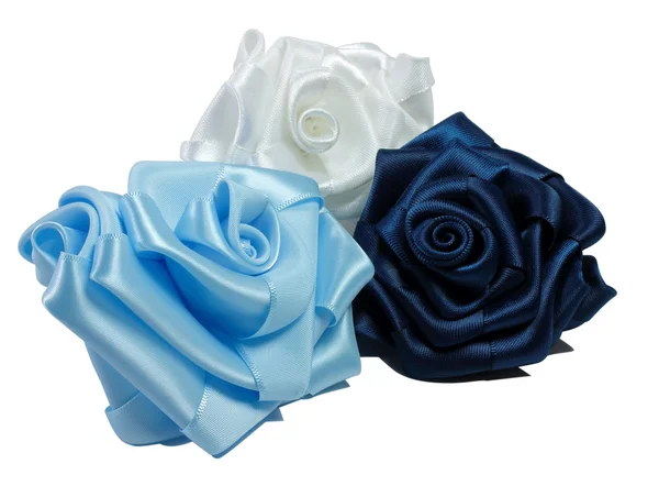 Three silk roses — Stock Photo, Image