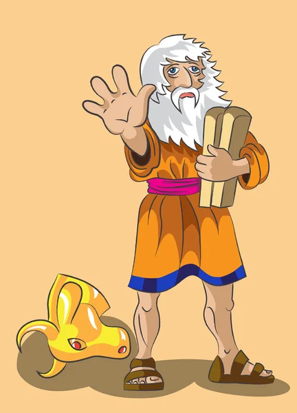 Ο Μωυσής και δίδαγμα πέτρες — Διανυσματικό Αρχείο