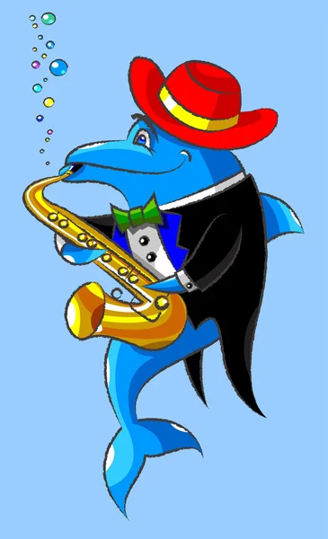 Yunus bir saksofon çalıyor