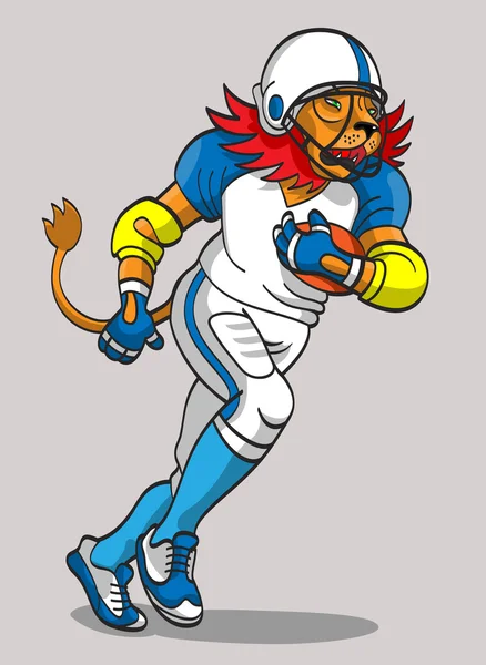 Lion - joueur de football — Image vectorielle