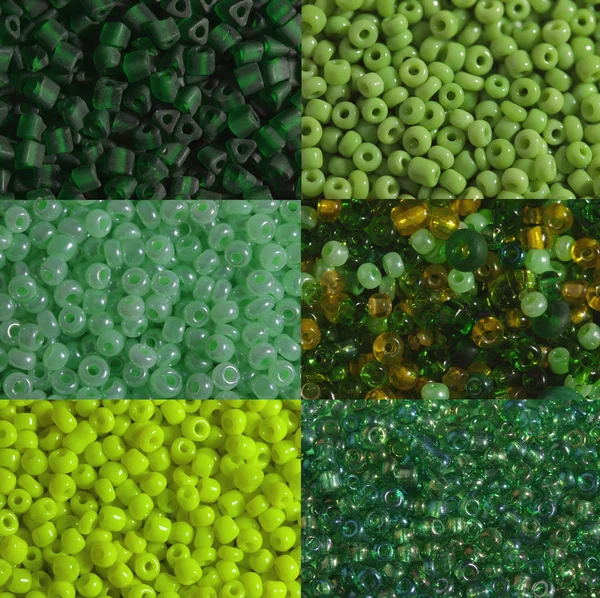 Contas verdes macro — Fotografia de Stock