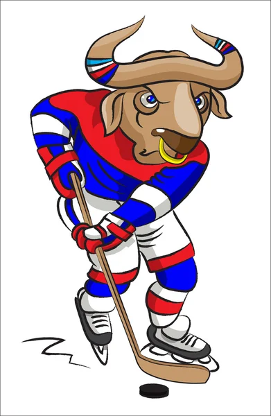 Buffalo - hokejový brankář — Stockový vektor