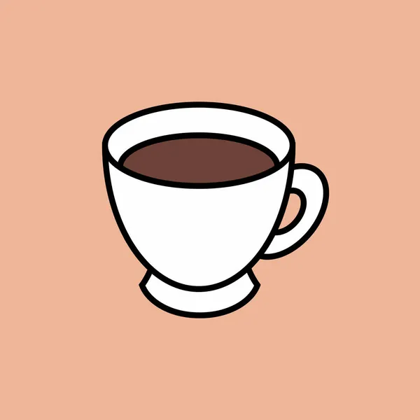 Logotipo Taza Taza Café Ilustración Color Vectorial Aislado Bebida Caliente — Archivo Imágenes Vectoriales