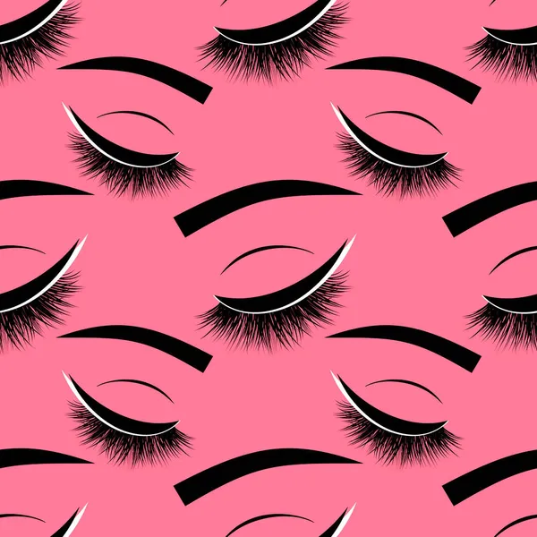 Kirpik kaşlar, pürüzsüz renkli arka plan. makyaj dövmesi - güzellik salonu için vektör illüstrasyonu