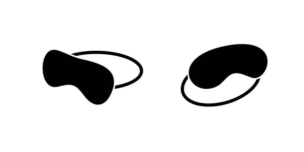 Uyku Maskesi Vektör Çizimi Beyaz Arkaplanda Izole Edildi Geceleri Gözlerini — Stok Vektör