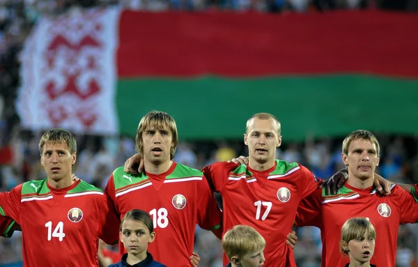 Belarus tim pada permainan di Minsk, Belarus 03 Juni 2011 — Stok Foto