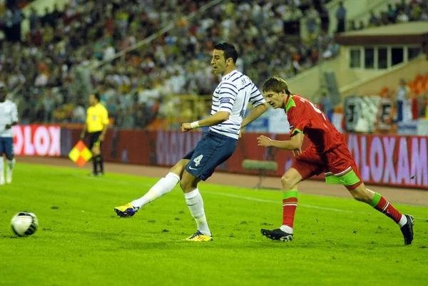 Equipo de fútbol de Francia en el juego en Minsk, Bielorrusia 03 junio 2011 — Foto de Stock