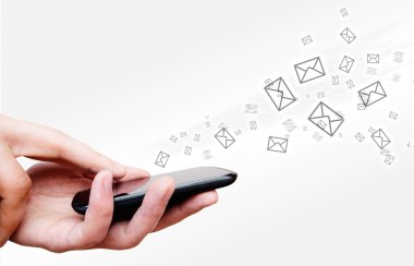dokunmatik ekran cep telefonu ile ileti akış