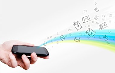 dokunmatik ekran cep telefonu ile ileti akış