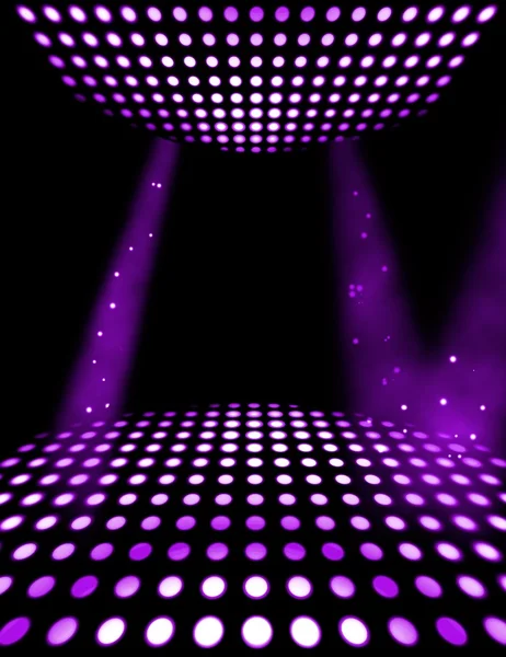 舞蹈地板迪斯科海报背景。照明的聚光灯 — 图库照片
