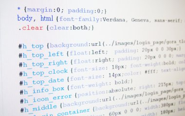 lcd ekran üzerinde css dil kodu