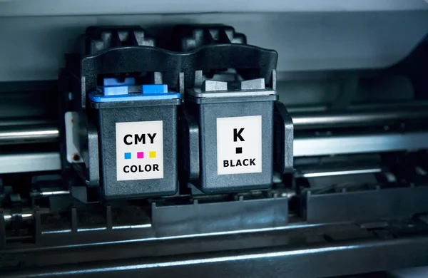 Computer printer inktcartridges Rechtenvrije Stockafbeeldingen