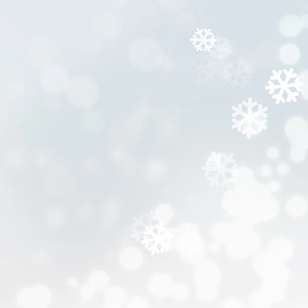 Bokeh festive christmas background with snow flakes — Stock Photo, Image