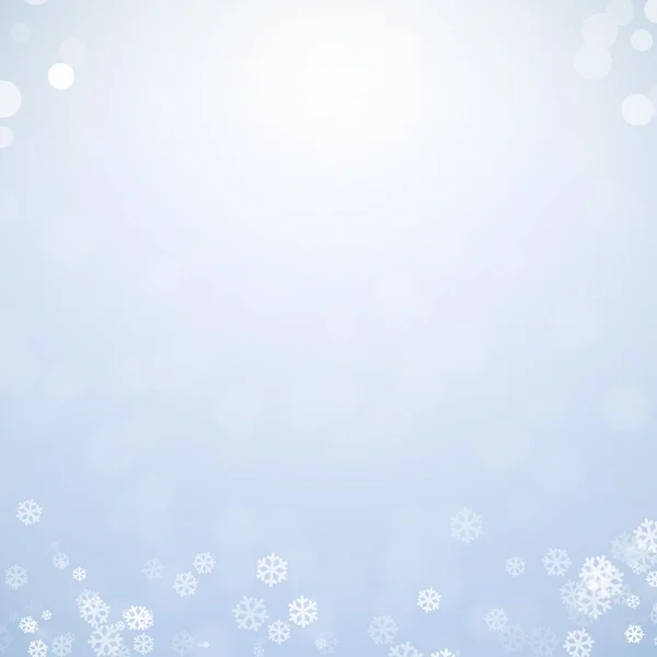 Bokeh festive christmas background with snow flakes — Stock Photo, Image