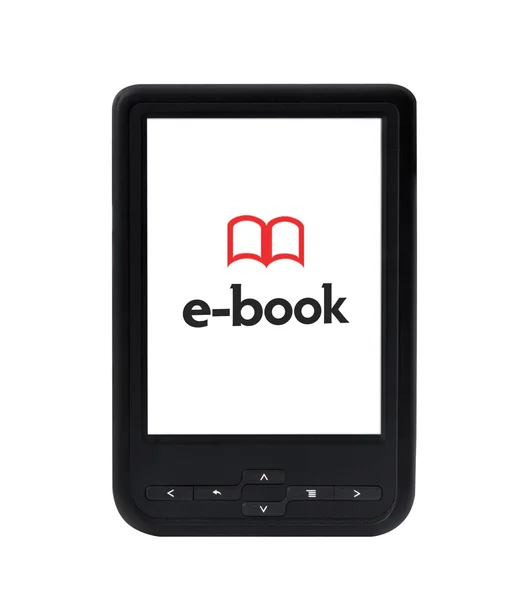 Lector de libros electrónicos aislado sobre fondo blanco — Foto de Stock