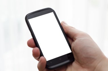 el cep telefonu boş ekran ile tutarak