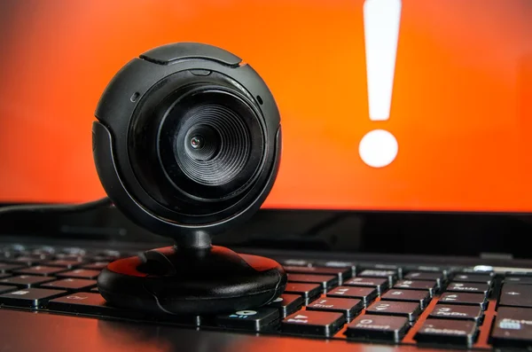 Câmera de vigilância da Web. Espionagem e segurança na Internet — Fotografia de Stock