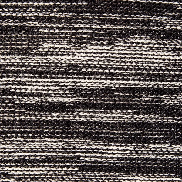 Fondo de textura de suéter textil blanco y negro — Foto de Stock