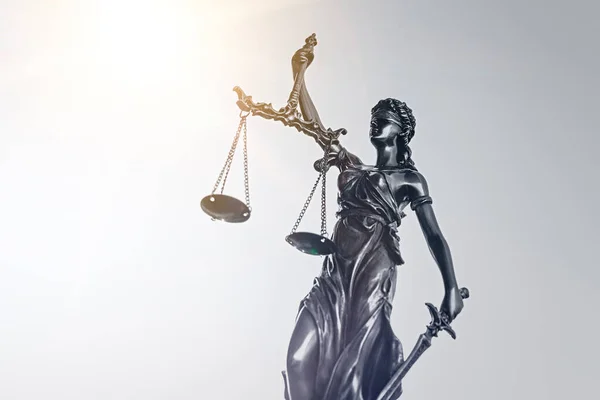 Recht Rechtsbegriff Mit Lady Justice Statue Großes Bild Mit Kopierraum — Stockfoto