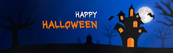 Plantilla Tarjeta Felicitación Halloween Símbolos Tradicionales Halloween —  Fotos de Stock