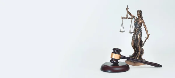 Law Legal Judge Concept Lady Justice Gavel Composition — Stock Photo, Image