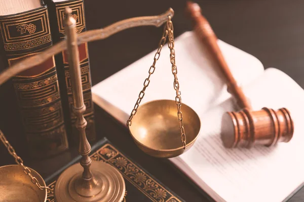 Weight Scale Gavel Legal Law Justice Concept — Stock Photo, Image