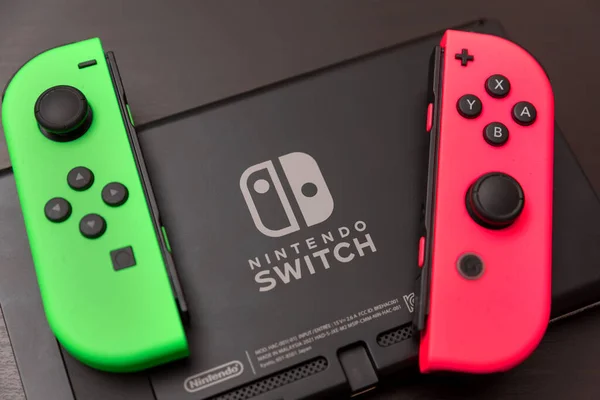Wroclaw Poland Jan 2022 Nintendo Switch Popular Mobile Console Device — 스톡 사진