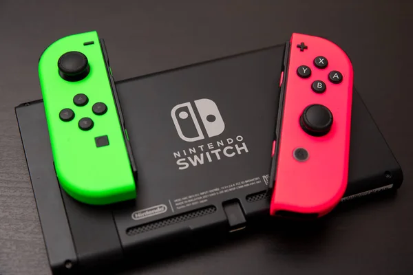 Wroclaw Polandia Jan 2022 Nintendo Switch Perangkat Konsol Bergerak Populer — Stok Foto