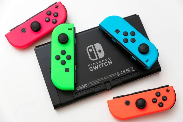 Wroclaw Polandia Jan 2022 Nintendo Switch Perangkat Konsol Bergerak Populer — Stok Foto