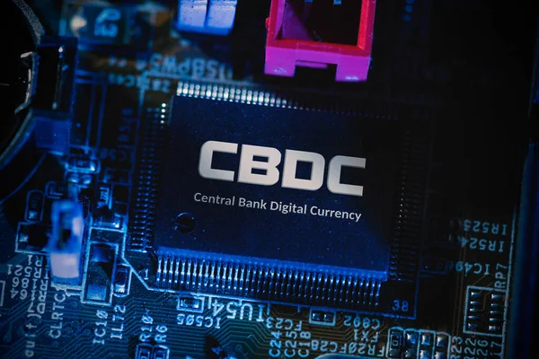 Cbdc Központi Bank Digitális Valuta Technológia Pénz Fogalmának Generációja — Stock Fotó
