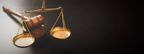 Marteau Juge Balance Poids Droit Justice — Photo