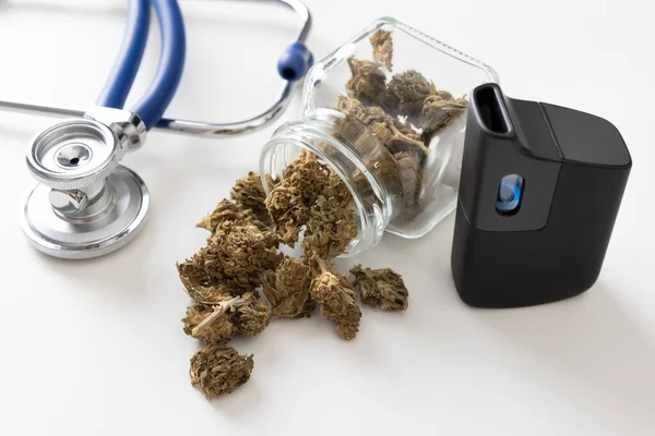 Vaporizador Electrónico Portátil Marihuana Medicinal Thc Aceite Cbd — Foto de Stock
