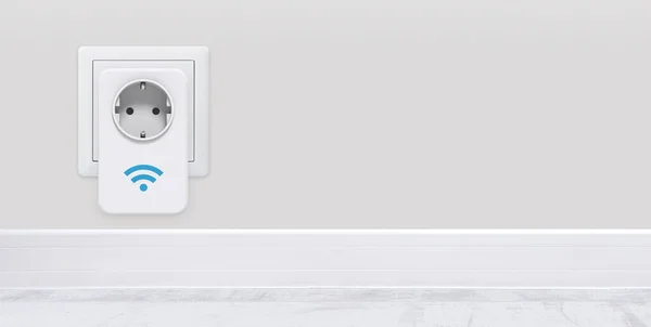 Electrical Smart Socket Energy Efficiency Smart Home Concept — Stok fotoğraf