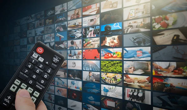 Television Streaming Video Concept Media Video Demand Technology — 图库照片