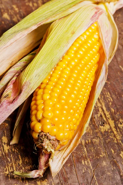 Mazorca de maíz sobre madera —  Fotos de Stock