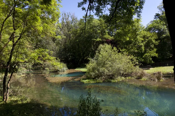 Ebro river, Fontibre, Campoo de Suso, Cantabria, Spain — Stock Photo, Image