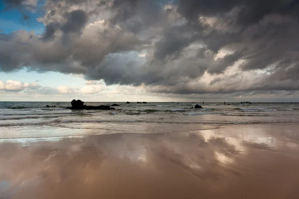 Plaża helgueras, noja, cantabria, Hiszpania — Zdjęcie stockowe