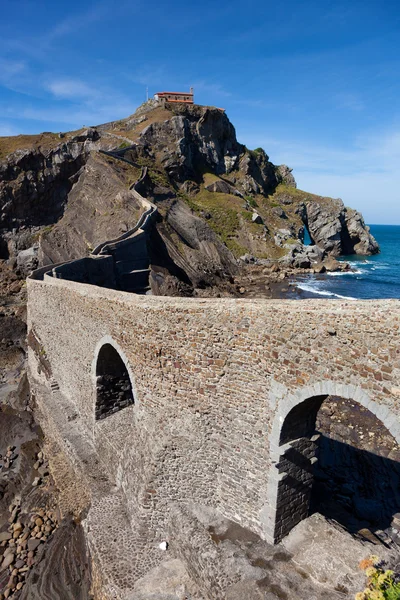 San Juan de Gaztelugatxe ilha, Bizkaia, País Basco, Espanha — Fotografia de Stock