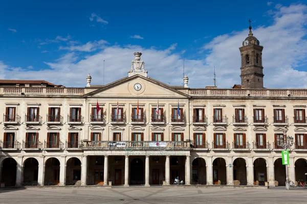 Câmara Municipal, Nova praça, Vitória, Alava, País Basco, Espanha — Fotografia de Stock