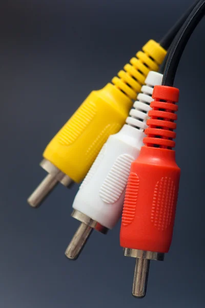 3 RCA plastic cable — Stock Photo, Image