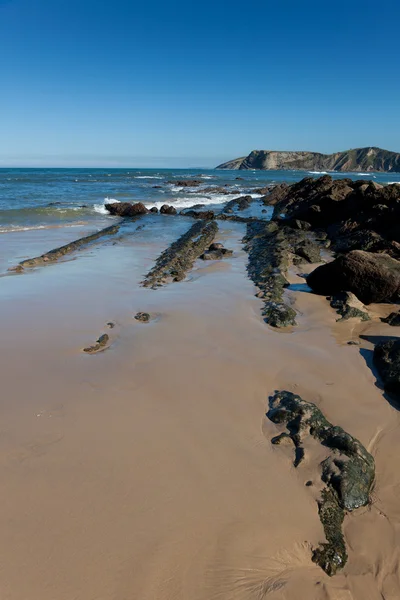 Pláž comillas, Kantábrie, Španělsko — Stock fotografie