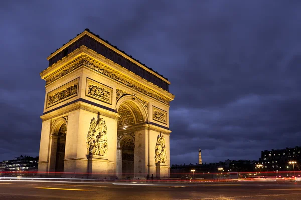 Arc de triomphe, charles de gaulle vierkante, paris, Frankrijk — Stockfoto