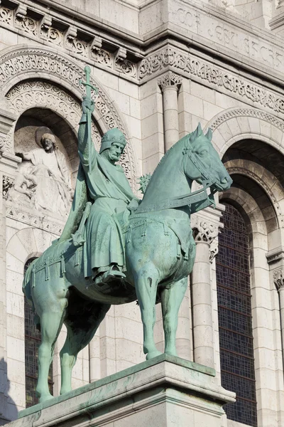 Ridder i Sacre Coeur, Montmarte, Paris, Frankrig - Stock-foto