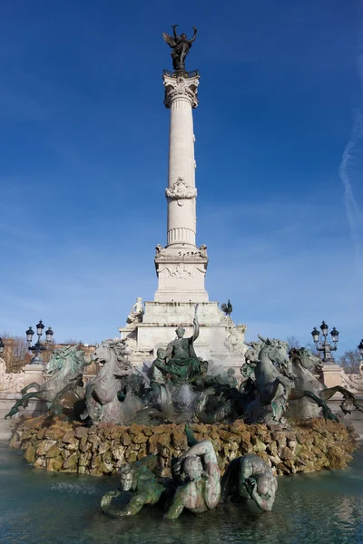 Monument aux girondins, bordeaux, gironde, aquitaine, Frankrijk — Stockfoto