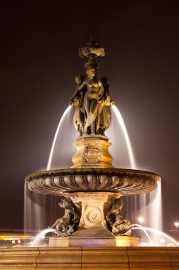 Çeşme üç graces bourse Meydanı, bordeaux, gironde,