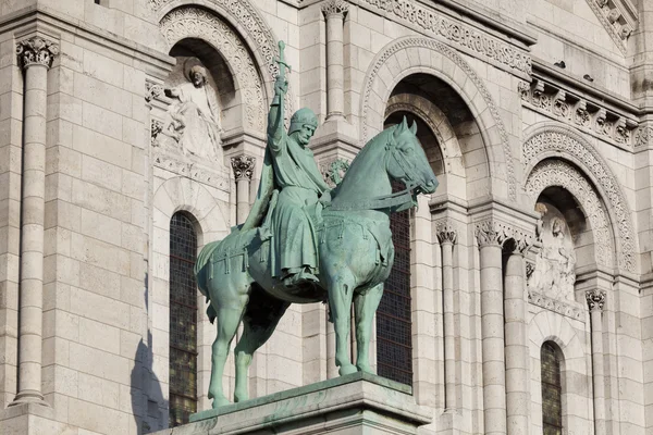 Şövalye Basilique du Sacré coeur, Montmartre, paris, Fransa — Stok fotoğraf