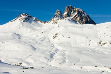 Pyrenees kar yağdı, formigal, huesca, aragon, İspanya