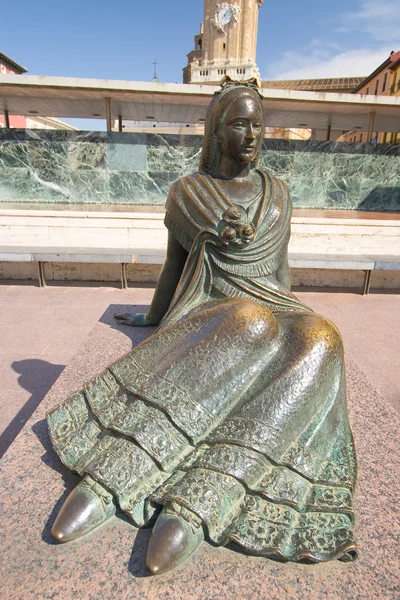 Sculpture in the Pilar, Zaragoza, Aragon, Spain — Stock Photo, Image