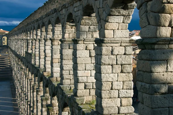 Segovia aqueduct, Segovia, Castilla y Leon, Spanyol — Stok Foto